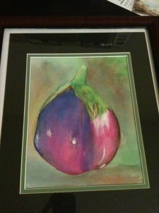 Eggplant in watercolor 
