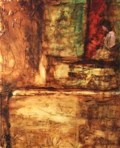 I am Here 9x11 Oil over Acrylic