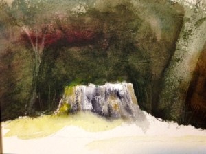 Removed Watercolor (Plein Air) 10x14