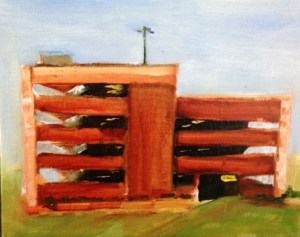 Parking Garage Plein Air 8x10 Oil