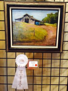 Sandi's Place Oil 3rd Price in the Colors of Fall SAA show.